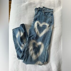 Adika heart graffiti jeans